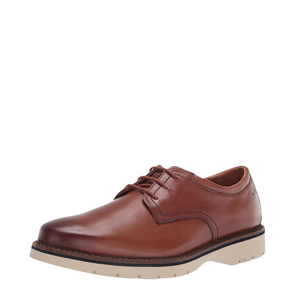 Clarks Men's Bayhill Plain Toe Leather Lace (Tan)