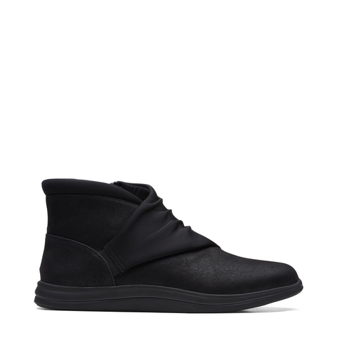 Clarks Women's Breeze Dusk Side Zip Boot (Black)