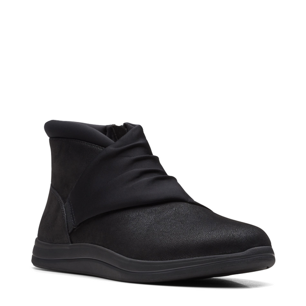 Clarks Women's Breeze Dusk Side Zip Boot (Black)