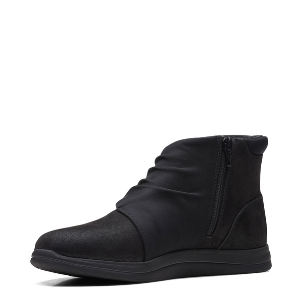 Clarks Women's Breeze Dusk Side Zip Boot (Black)