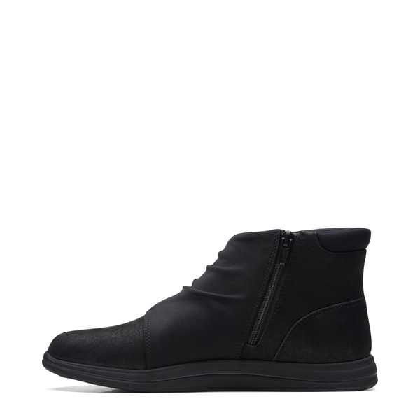 Clarks Women's Breeze Dusk Side Zip Boot (Black)