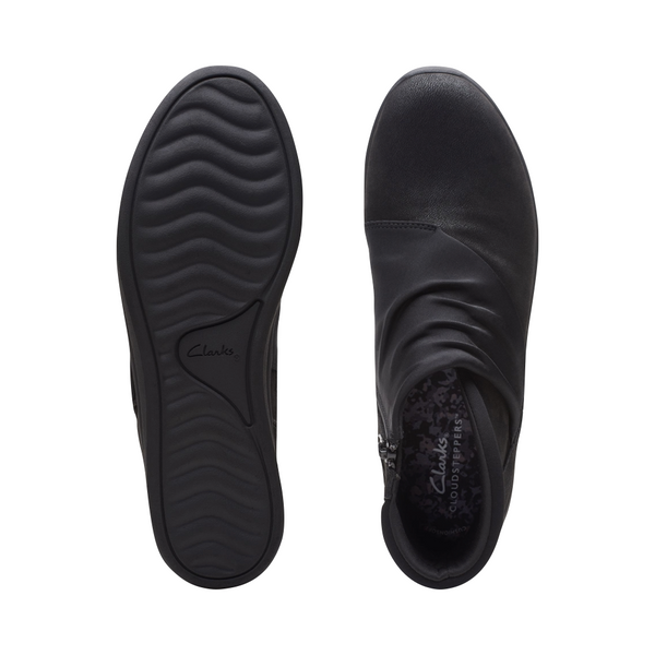 Clarks Women's Breeze Dusk Side Zip Boot (Black)