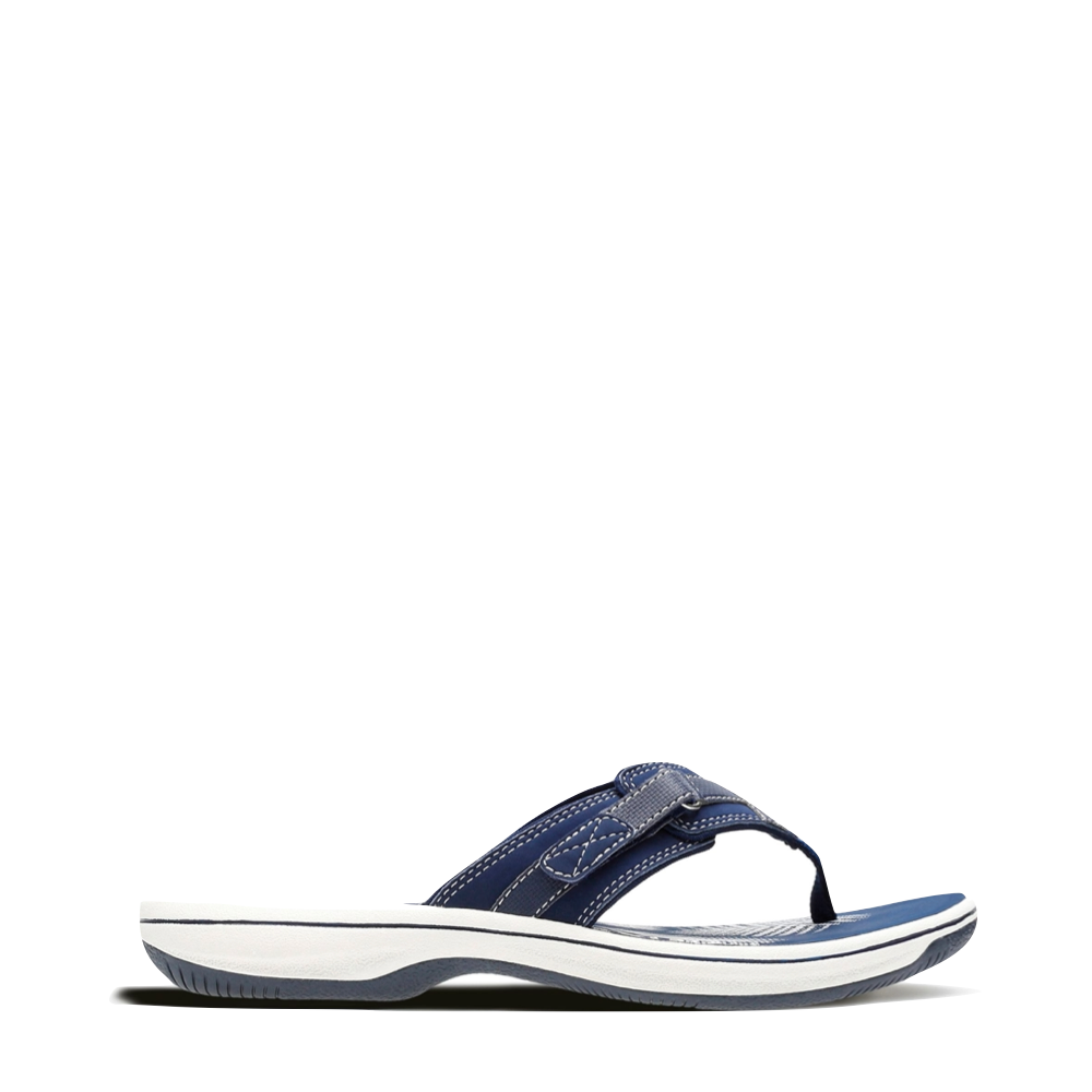 Side (right) view of Clarks Breeze Sea 2 Flip Thong Sandal for women.