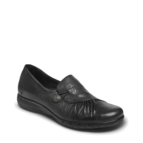 Cobb Hill by Rockport Women's Paulette Slip On Leather Loafer in Black