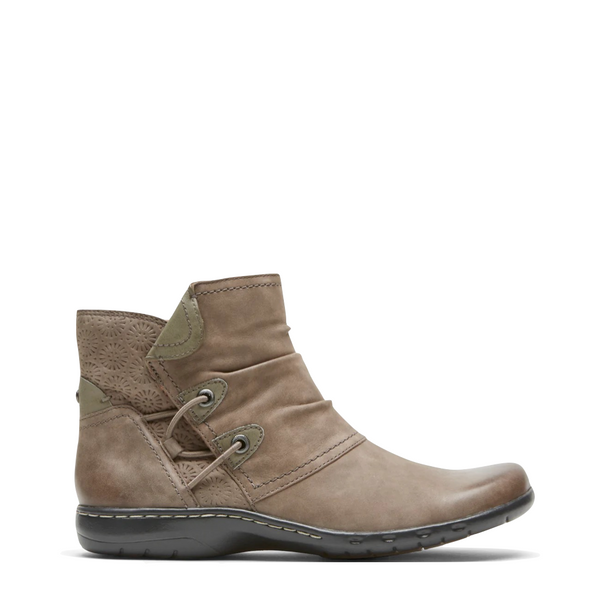 Cobb Hill by Rockport Women's Penfield Ruch Nubuck Leather Boot (Stone)