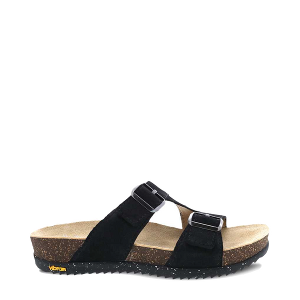 Dansko Women's Dayna Adjustable Strap Slide Sandal (Black)