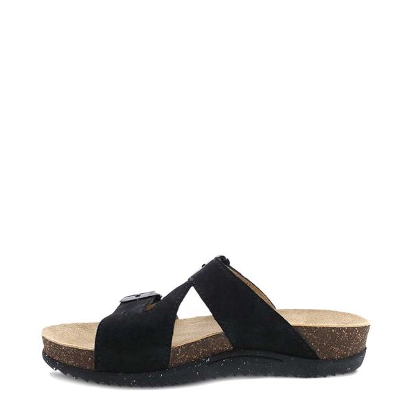 Dansko Women's Dayna Adjustable Strap Slide Sandal (Black)