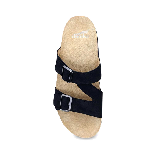Dansko Women's Dayna Adjustable Strap Slide Sandal (Black)