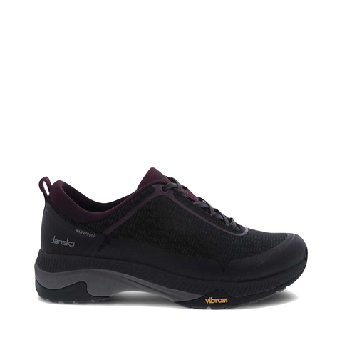 Dansko Women's Makayla Mesh Waterproof Lace Sneaker in Black Mesh