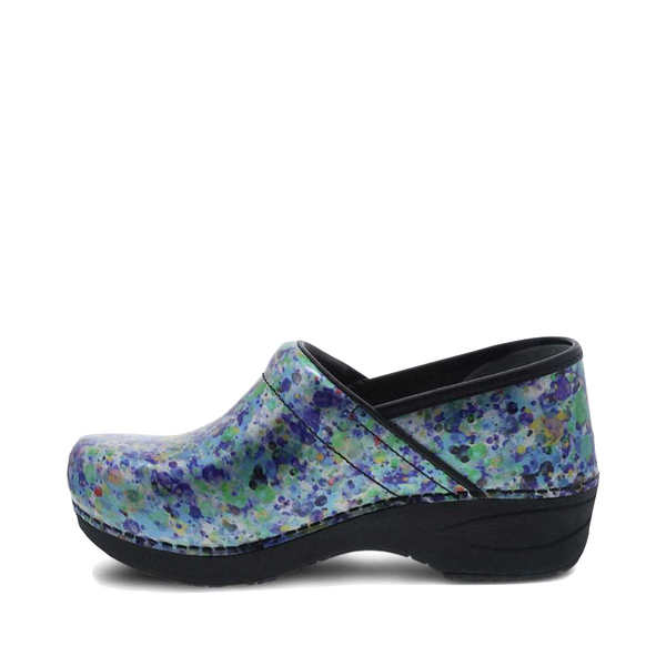 Dansko Women's Pro XP 2.0 Watercolor Dots Patent Slip Resistant Clog (Blue Multi)
