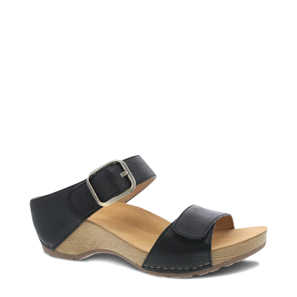 Toe view of Dansko Tanya Wedge Slide Sandal for women.