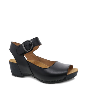 Dansko Women's Tiana Wedge Sandal (Black)