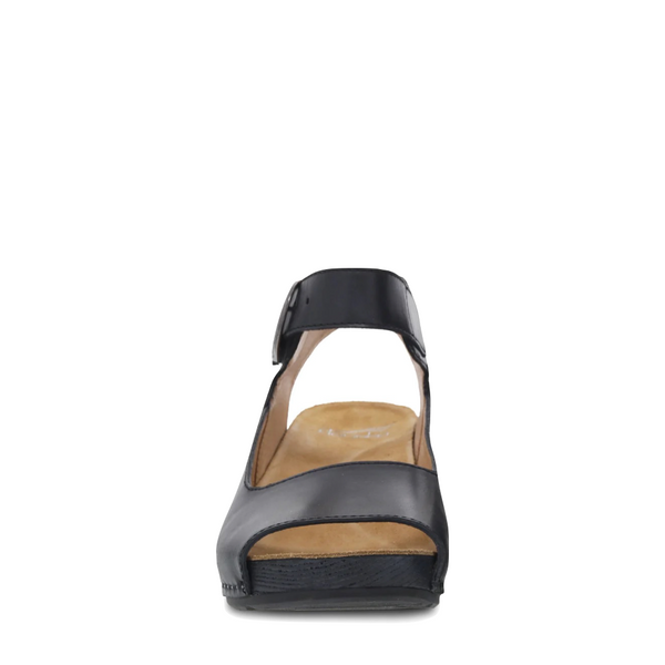 Dansko Women's Tiana Wedge Sandal (Black)