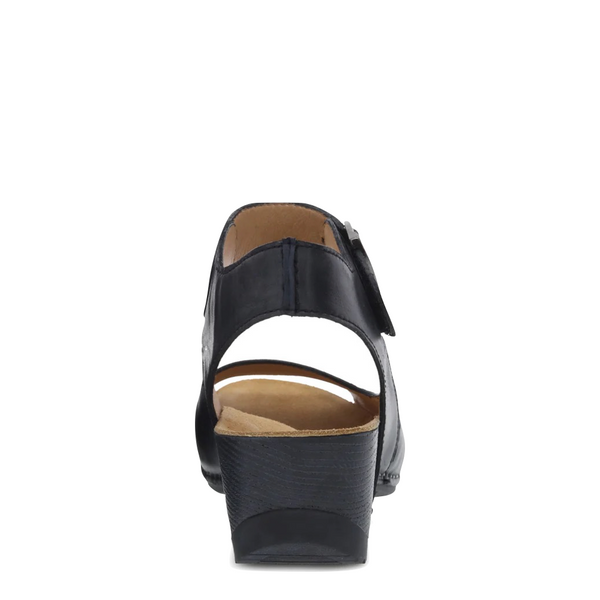 Dansko Women's Tiana Wedge Sandal (Black)
