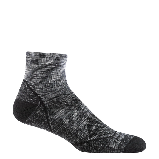 Side (right) view of Darn Tough Light Hiker Quarter Lightweight Hiking sock for men.