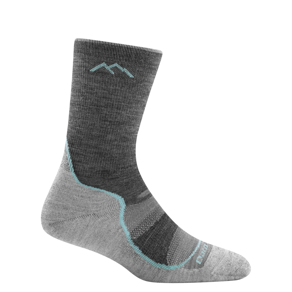 Side (right) view of Darn Tough Light Hiker Micro Crew Lightweight Hiking sock for women.