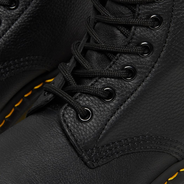 Dr. Martens 8 Eye 1460 Pascal Virginia Leather Lace Boot in Black