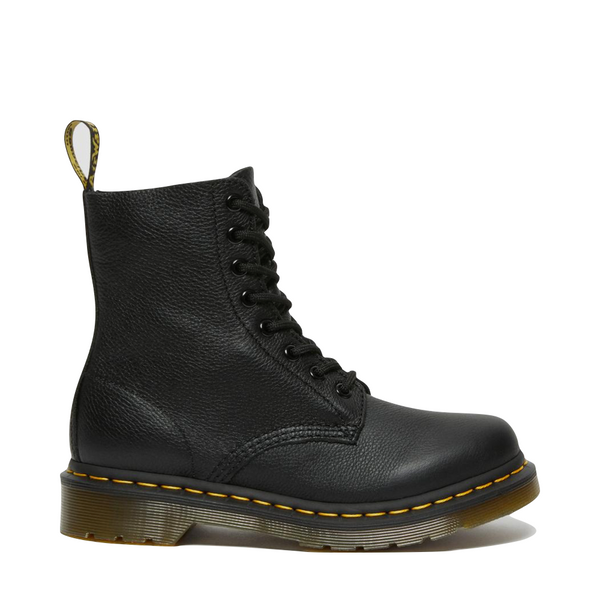 Dr. Martens 8 Eye 1460 Pascal Virginia Leather Lace Boot in Black