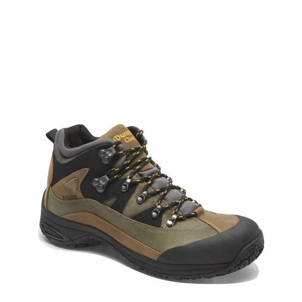 Dunham Men's Cloud Waterproof Slip Resistant Hiking Boot in Green/Grey