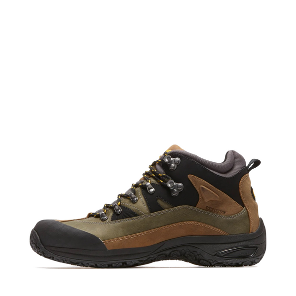 Dunham Men's Cloud Waterproof Slip Resistant Hiking Boot in Green/Grey
