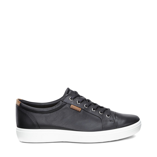 Ecco Men's Soft 7 Leather Sneaker in Black
