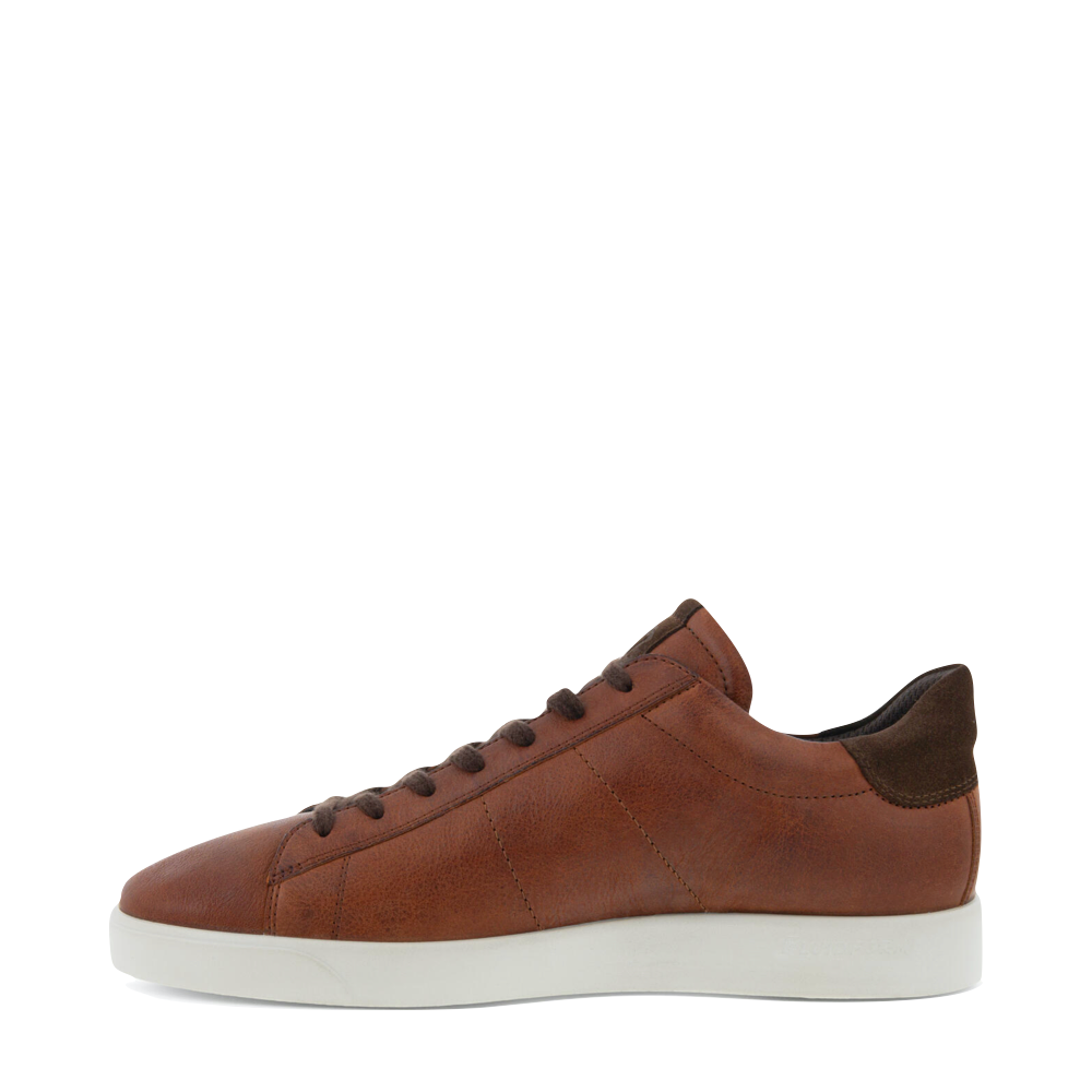 Ecco Men's Street Lite Leather Lace Sneaker (Whisky Brown)