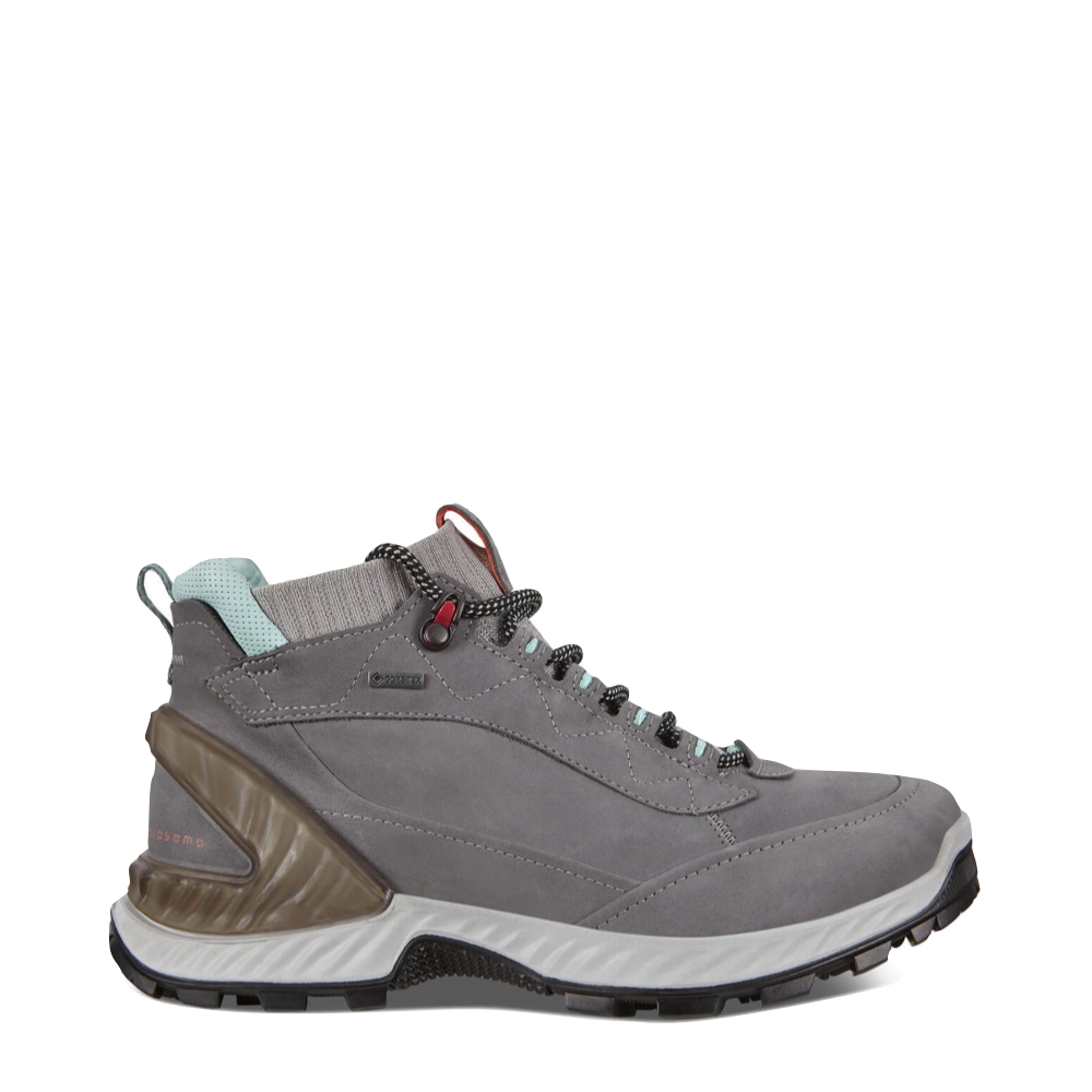 Ecco Women's Exohike Mid GTX Waterproof Leather Lace Hiker (Titanium Grey)
