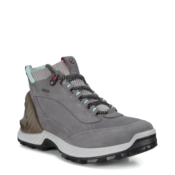 Ecco Women's Exohike Mid GTX Waterproof Leather Lace Hiker (Titanium Grey)