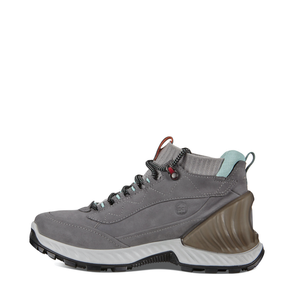 Ecco Women's Exohike Mid GTX Waterproof Leather Lace Hiker (Titanium Grey)