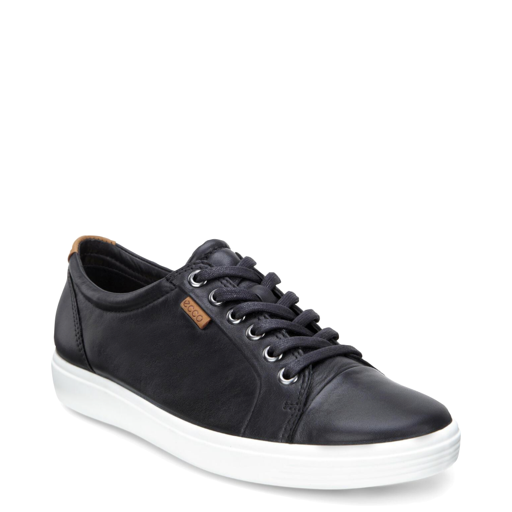 Mudguard and Toe view of Ecco Soft 7 Leather Lace Sneaker for women.