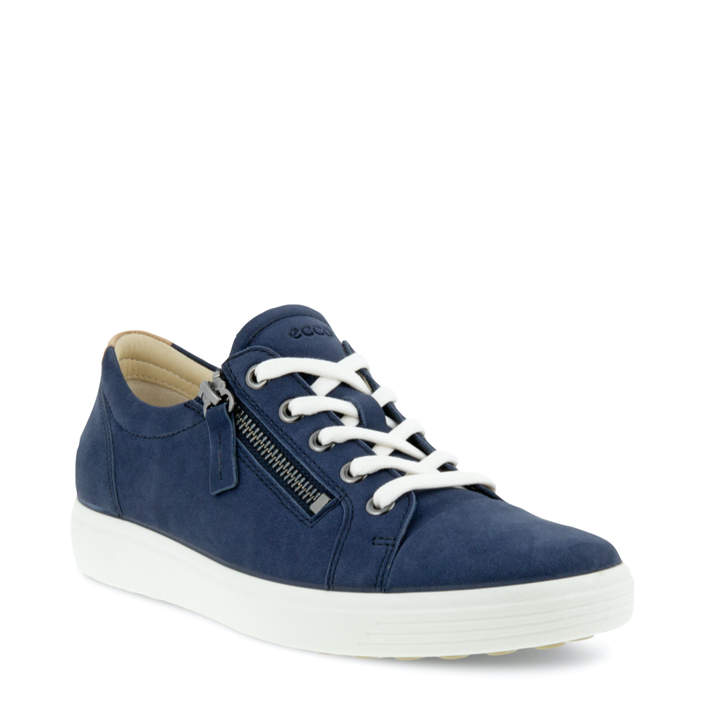 Ecco Women's Soft 7 Side Zip Sneakers (Night Sky Navy)
