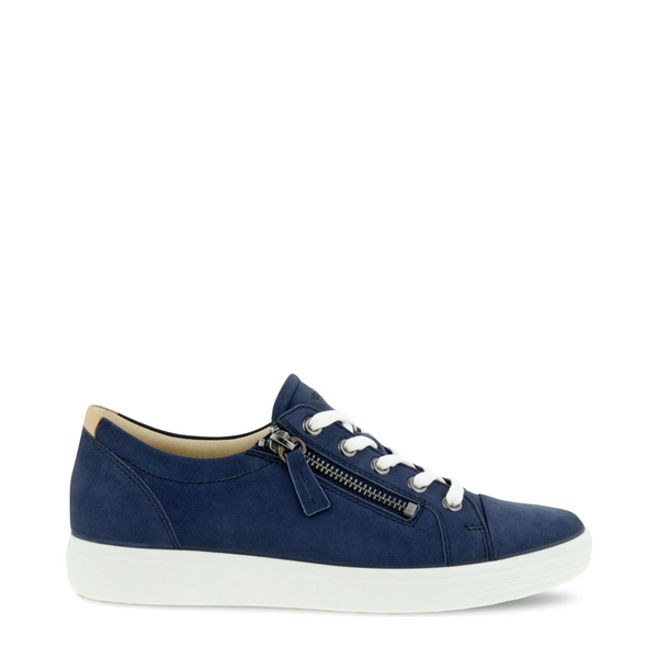Ecco Women's Soft 7 Side Zip Sneakers (Night Sky Navy)