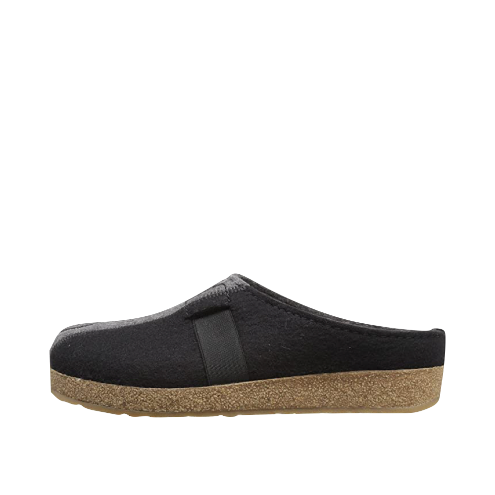 Haflinger Women's Magic 2-Tone Wool Clog in Black/Grey