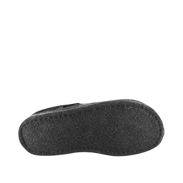 Haflinger Women's Plaid Soft Sole Wool Slippers in Black/White