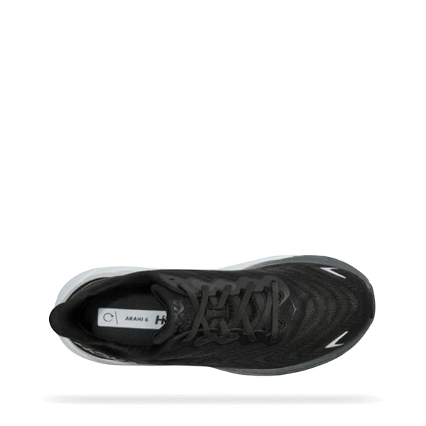 Hoka Men's Arahi 6 Sneaker in Black/White