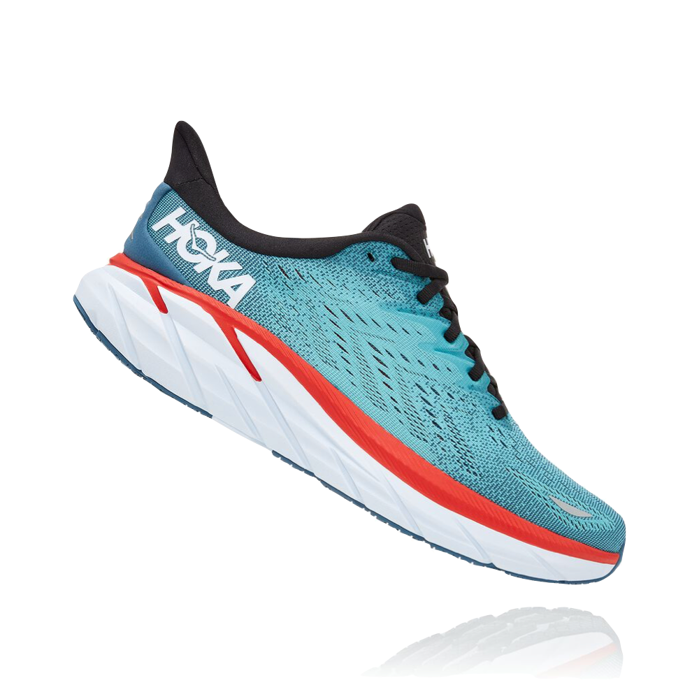 Hoka Men's Clifton 8 Runner (Real Teal/Aquarelle)