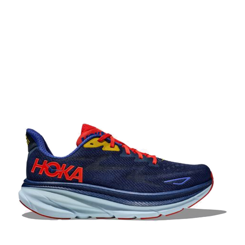 Hoka Men's Clifton 9 Sneaker in Bellweather Blue/Dazzling Blue
