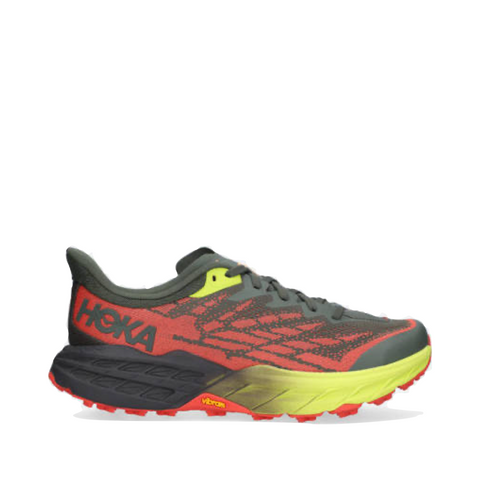 Hoka Men's Speedgoat 5 Trail Running Sneakers (Thyme/Fiesta)