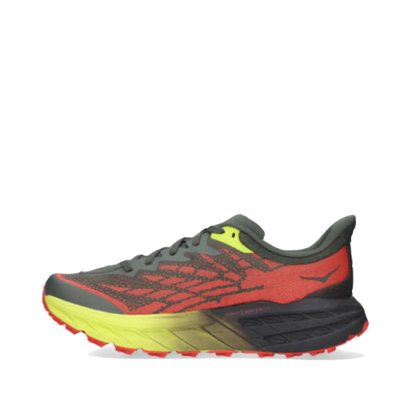 Hoka Men's Speedgoat 5 Trail Running Sneakers (Thyme/Fiesta)