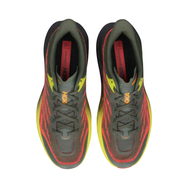 Hoka Men's Speedgoat 5 Trail Running Sneakers (Thyme/Fiesta)