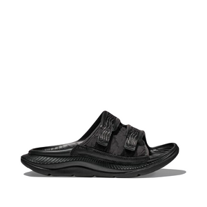 Hoka Ora Luxe Recovery Slide Sandal in Black