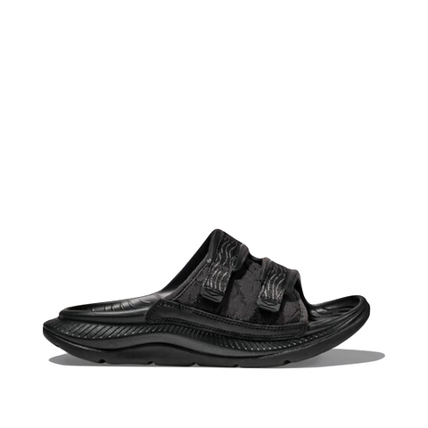 Hoka Ora Luxe Recovery Slide Sandal in Black