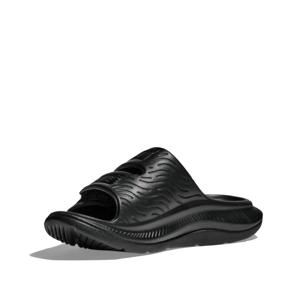 Reverse Toe view of Hoka Ora Luxe Recovery Slide Sandal for unisex.