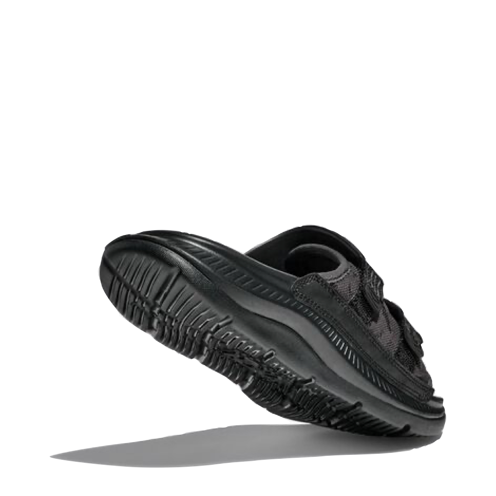 Hoka Ora Luxe Recovery Slide Sandal (Black/Black) – V&A