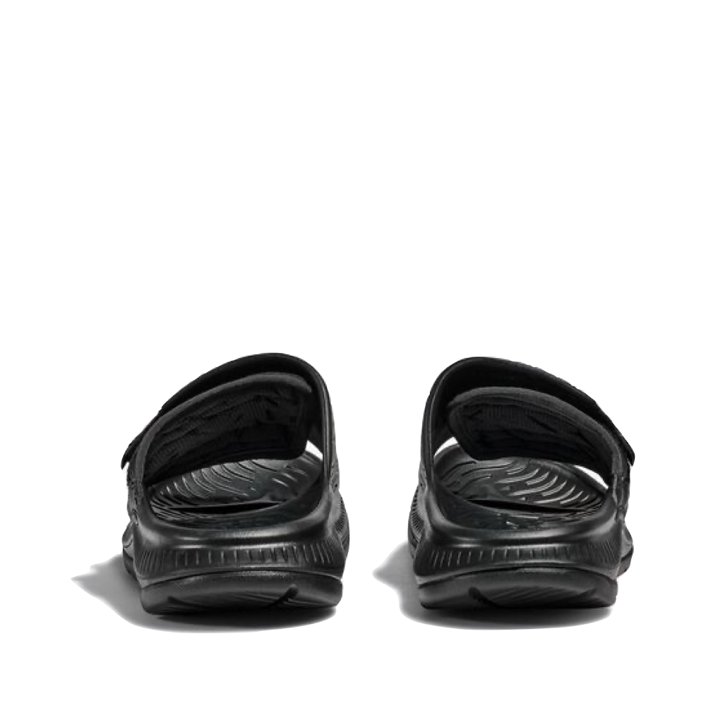 Hoka Ora Luxe Recovery Slide Sandal in Black/Black