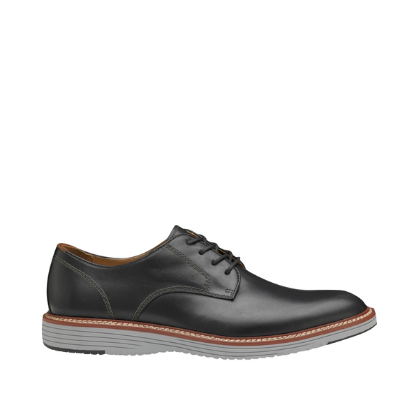 Johnston & Murphy Men's Upton Plain Toe Leather Lace Oxford (Black)
