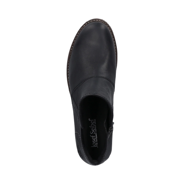 Josef Seibel Women's Sienna 81 Side Zip Pull On Leather Boot in Black