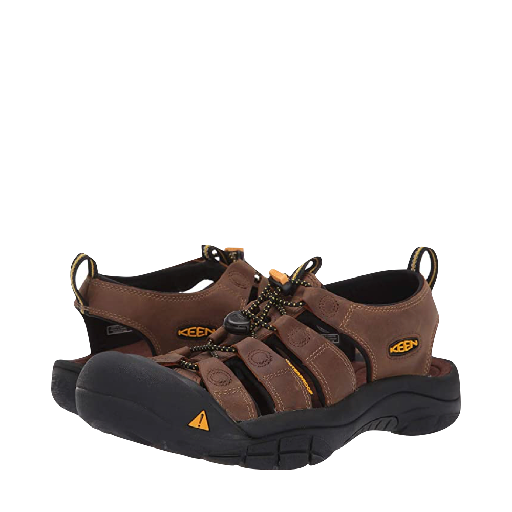 Mudguard and Toe view of Keen Newport Leather Sandal for men.