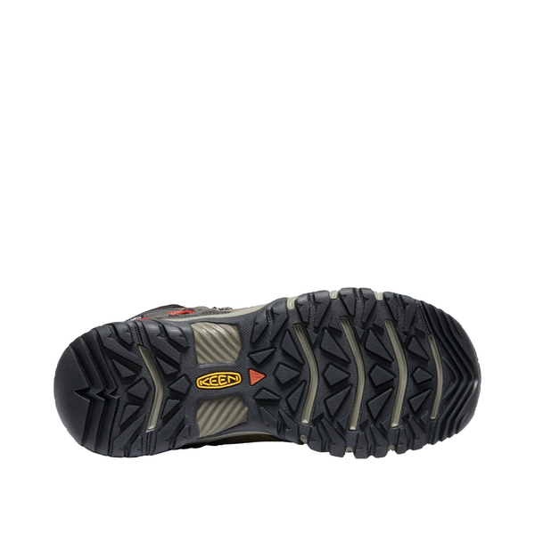 KEEN Men's Ridge Flex Mid Waterproof Hiking Boot (Bison/Golden Brown)