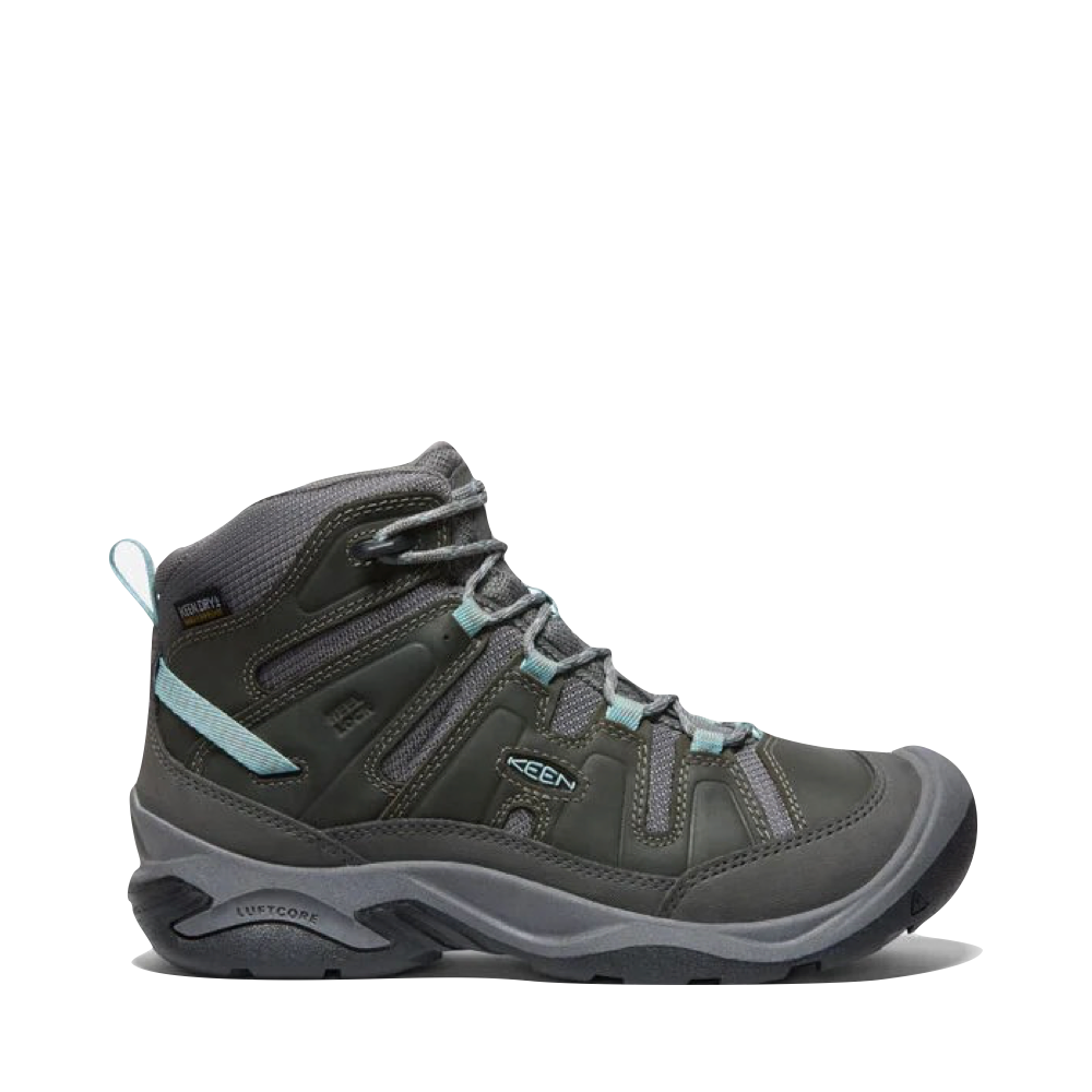 KEEN Women's Circadia Mid Waterproof Hiking Boots in Steel Grey/Cloud Blue